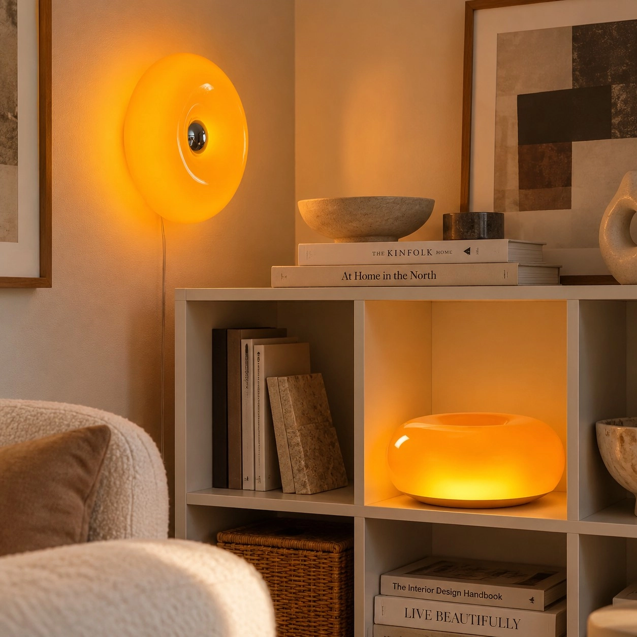 Gunnar glass lamp in a warm interior