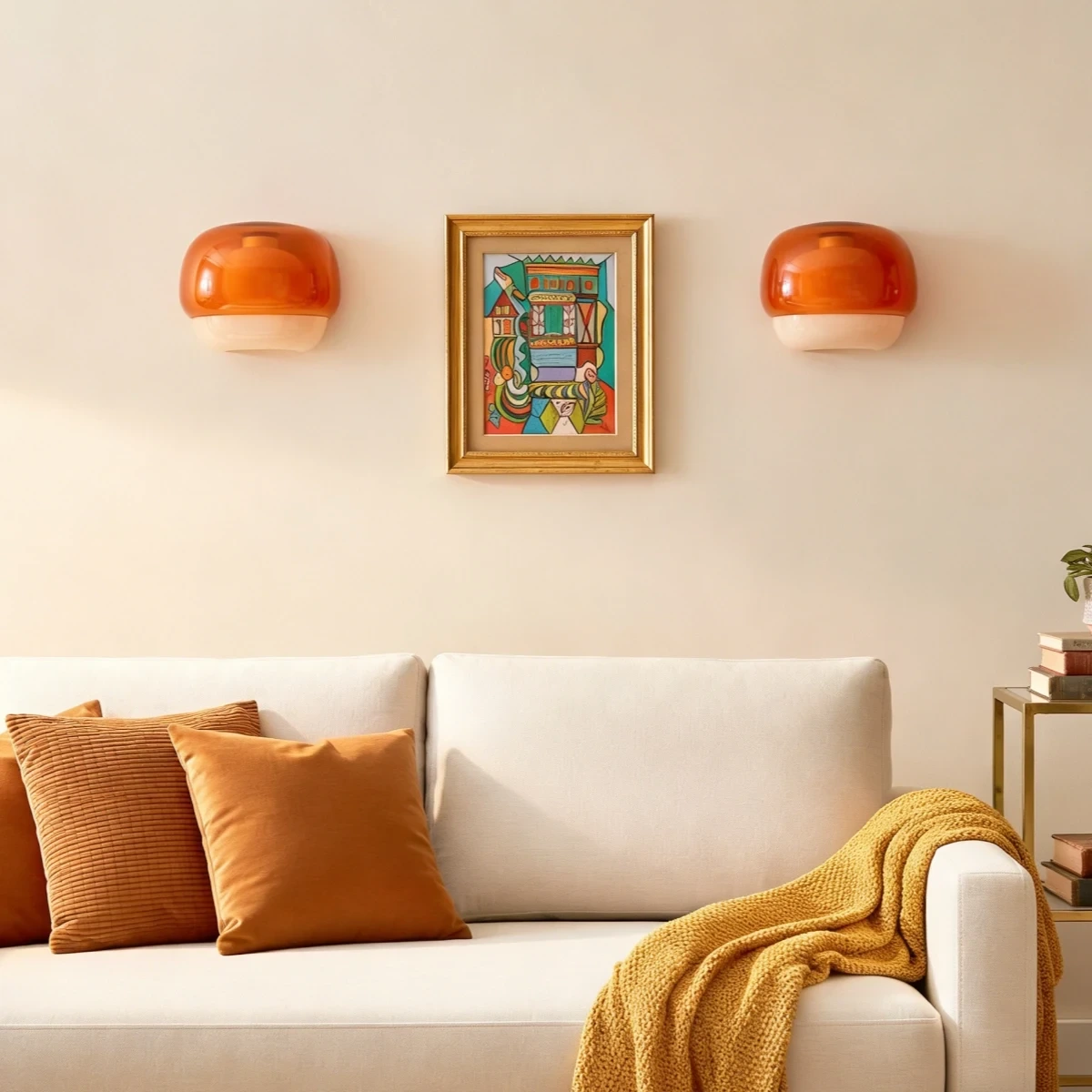 Sullivan wall sconces in a warm modern interior