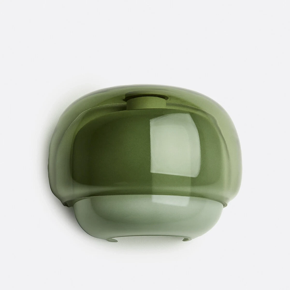 Sullivan wall sconce green tinted glass detail