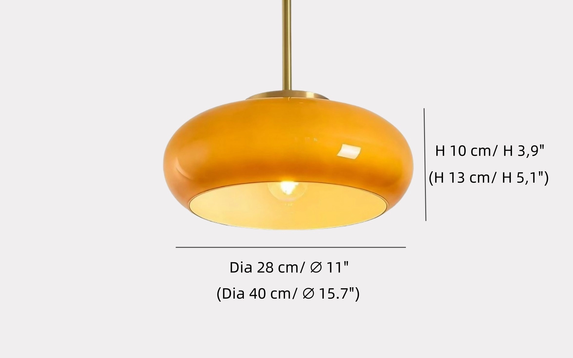 Product dimensions for Estelle ceiling light