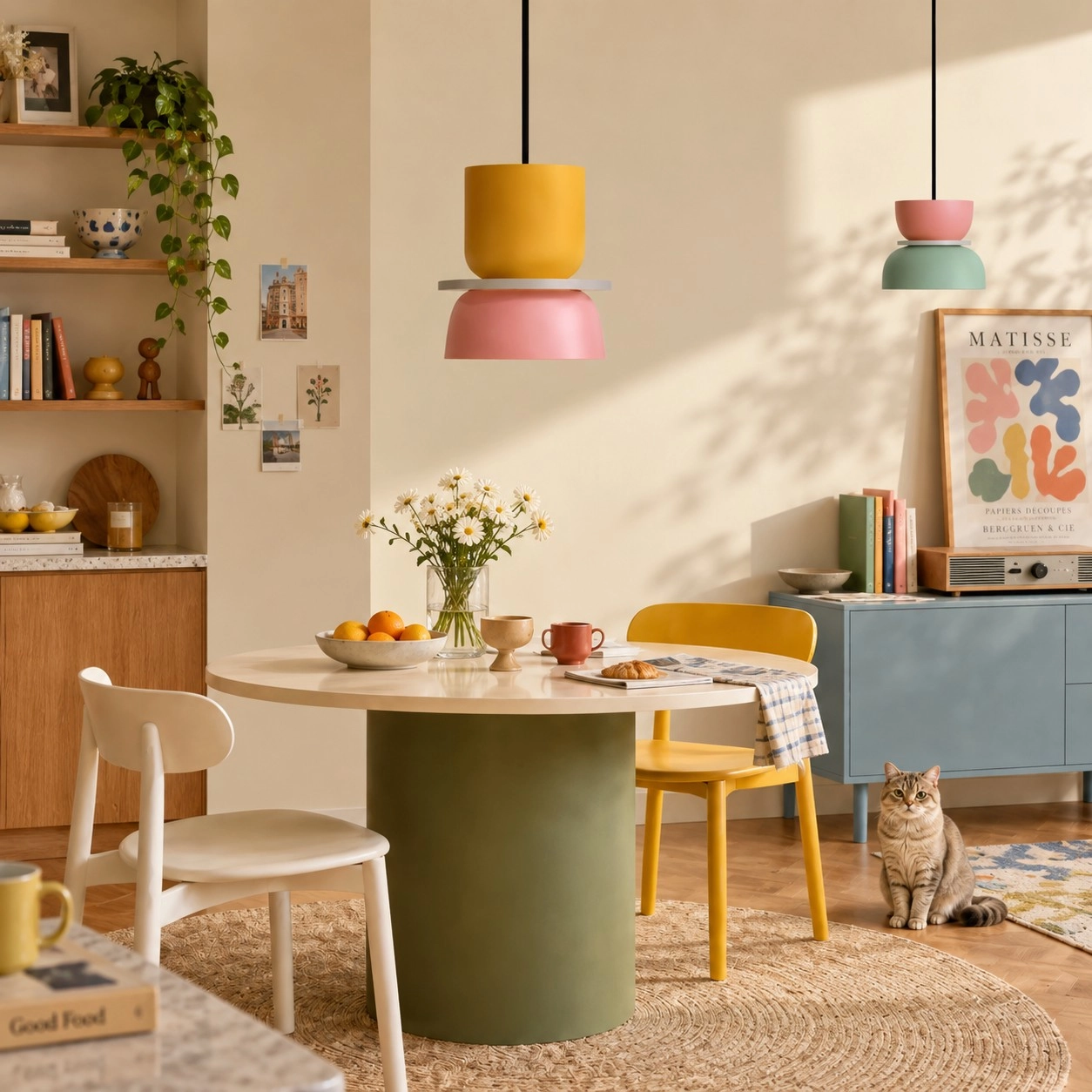 Pendant in a comfortable living room