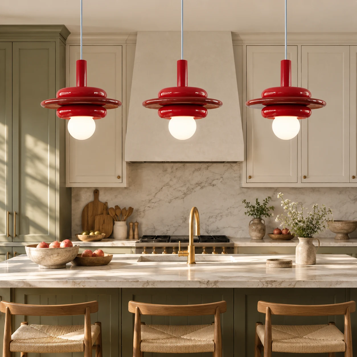 Nadine pendant kitchen island scene