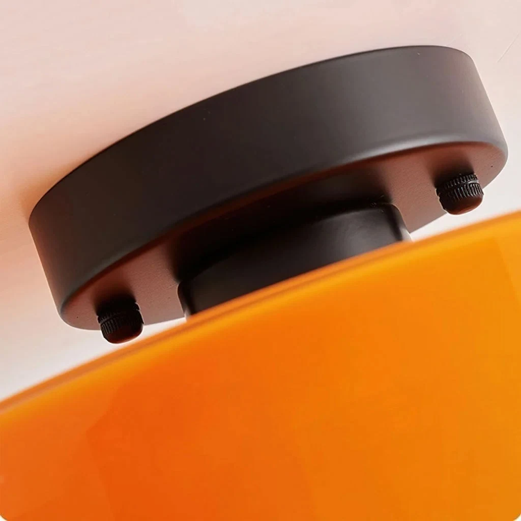 Black iron mounting plate and connection detail
