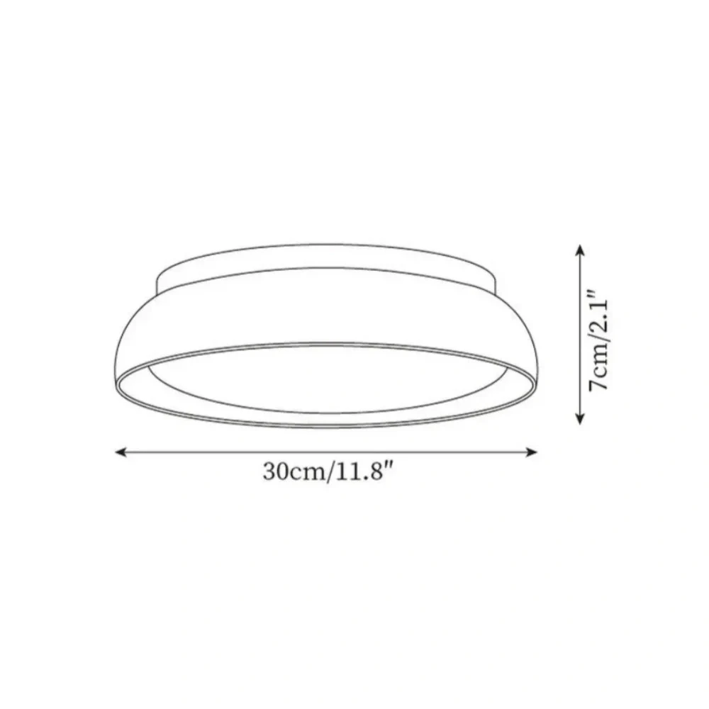 Dimension drawing for 30 cm travertine ceiling light