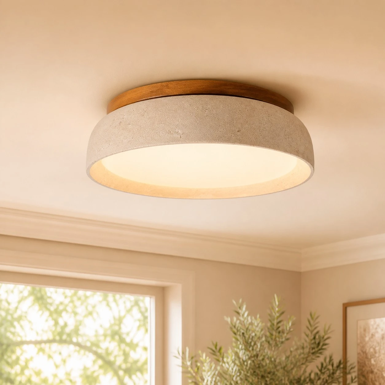 Travertine ceiling light installation video cover