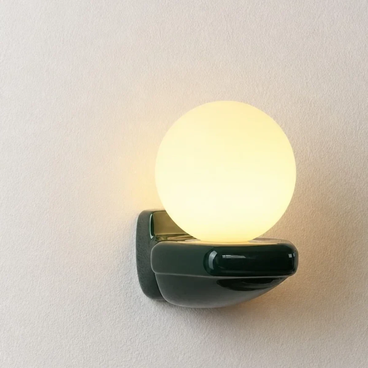 Model A dark green wall lamp