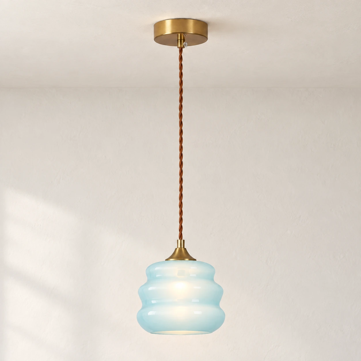 Maris Bauhaus Blue Glass Pendant Light image 15