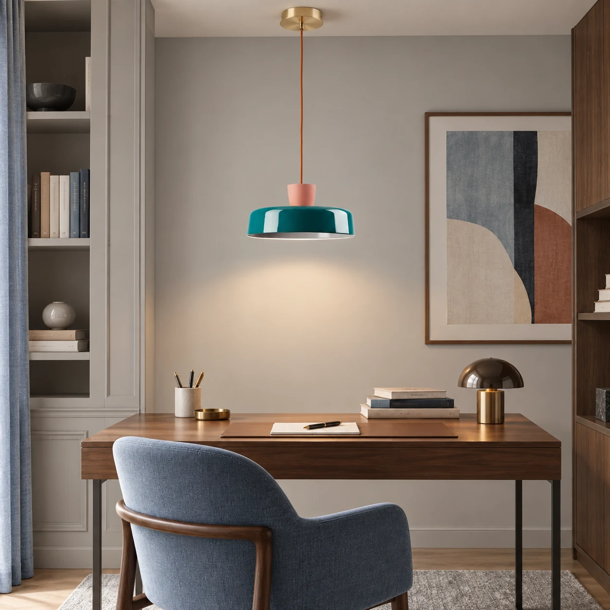Suki pendant light in a quiet study scene