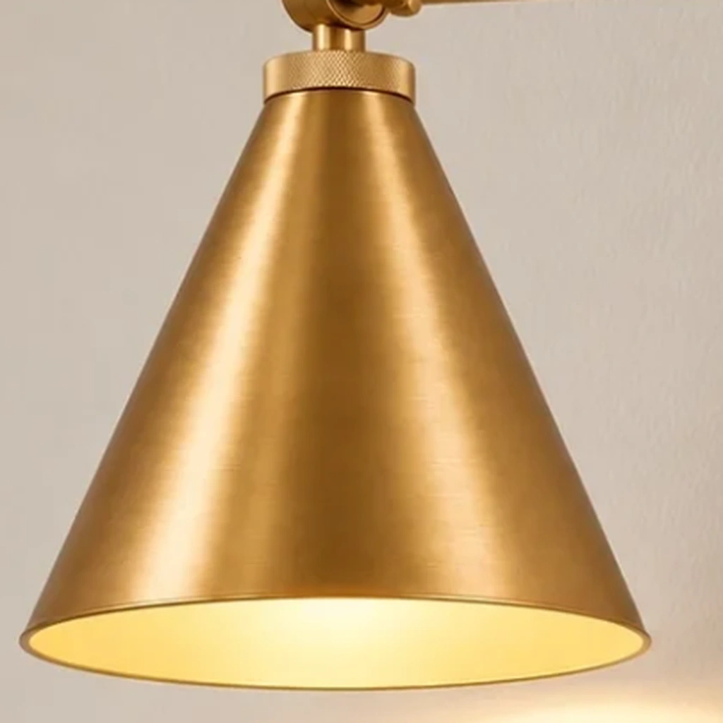 Jove Industrial Adjustable Swing Arm BrassWall Light detail 2
