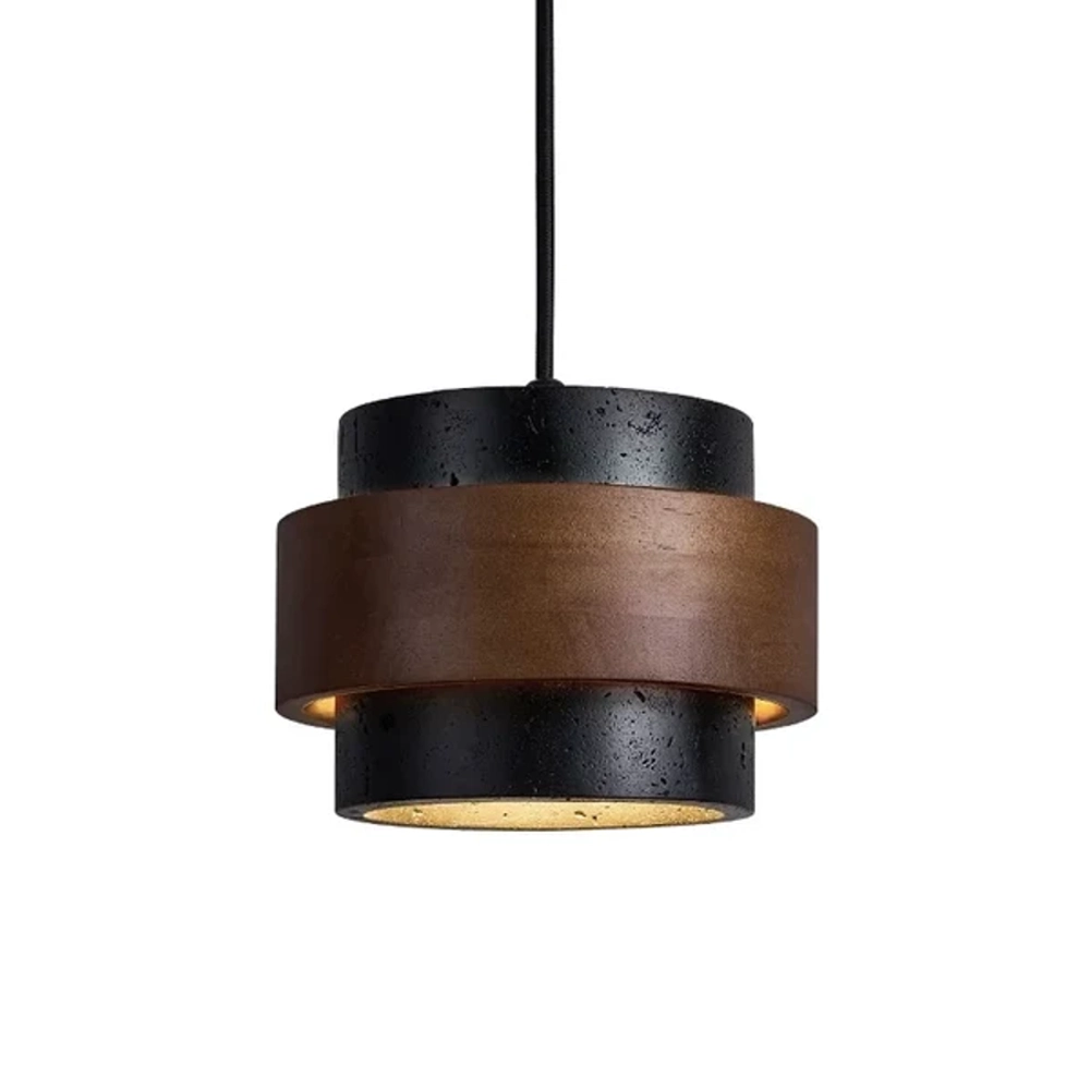 Black finish pendant on a white background