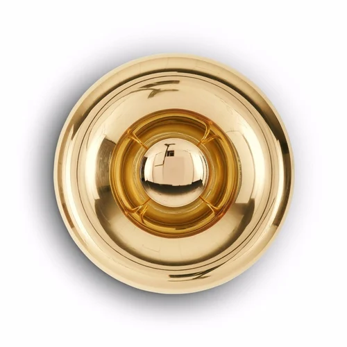 Gold polished metal face detail