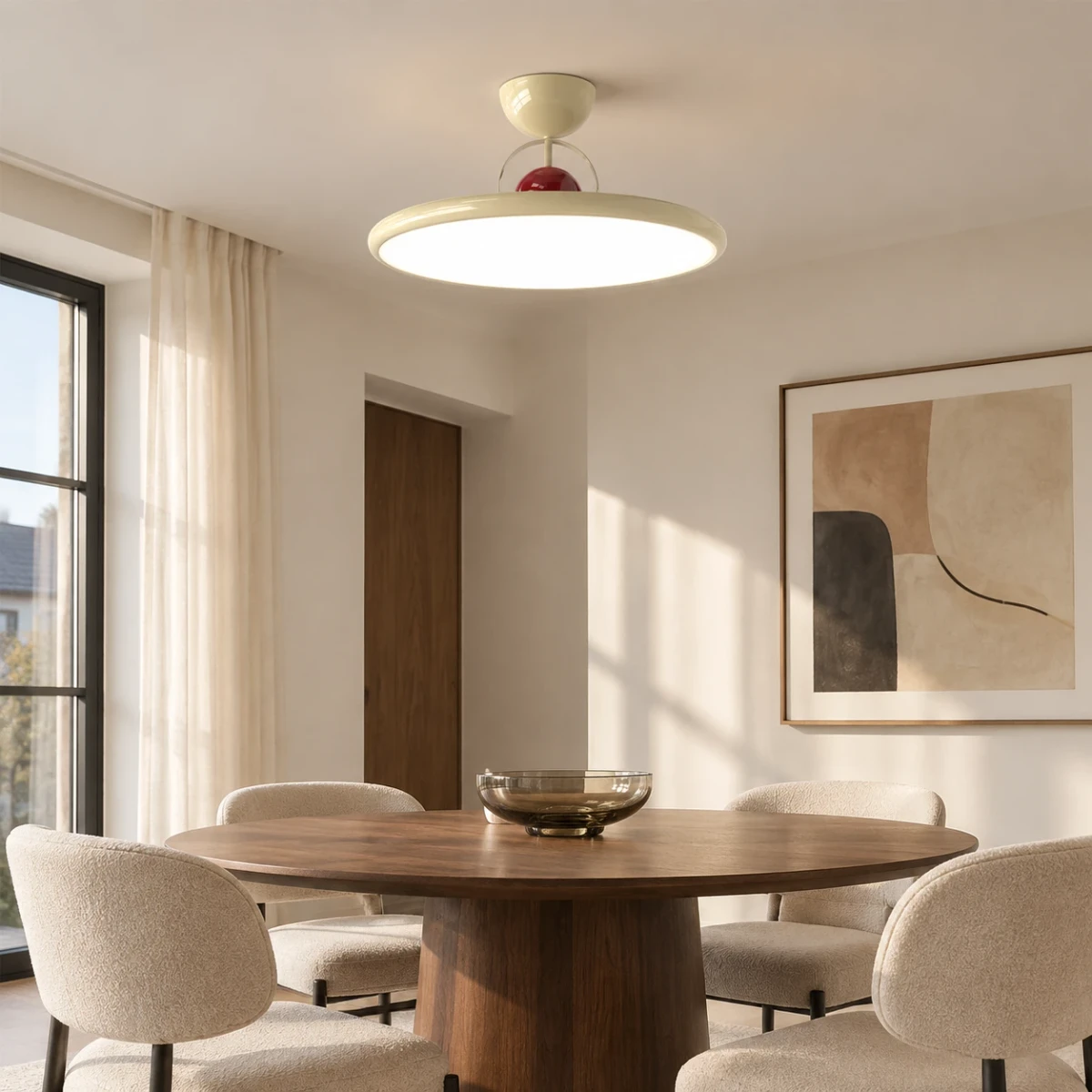 Beige Letizia ceiling light in a dining room