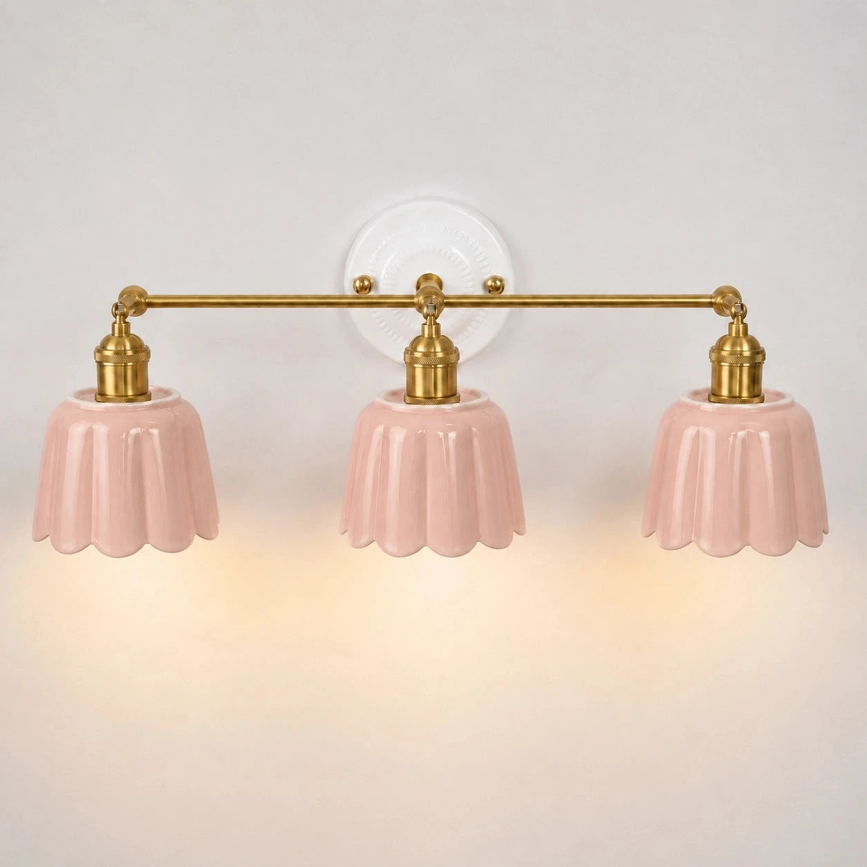 Fleur Vintage Petal Ceramic Vanity Light - sku pink 3
