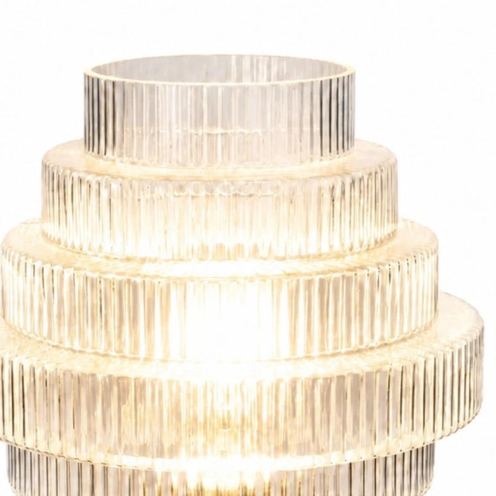Florin Modern Ribbed Glass Layered Table Lamp product image