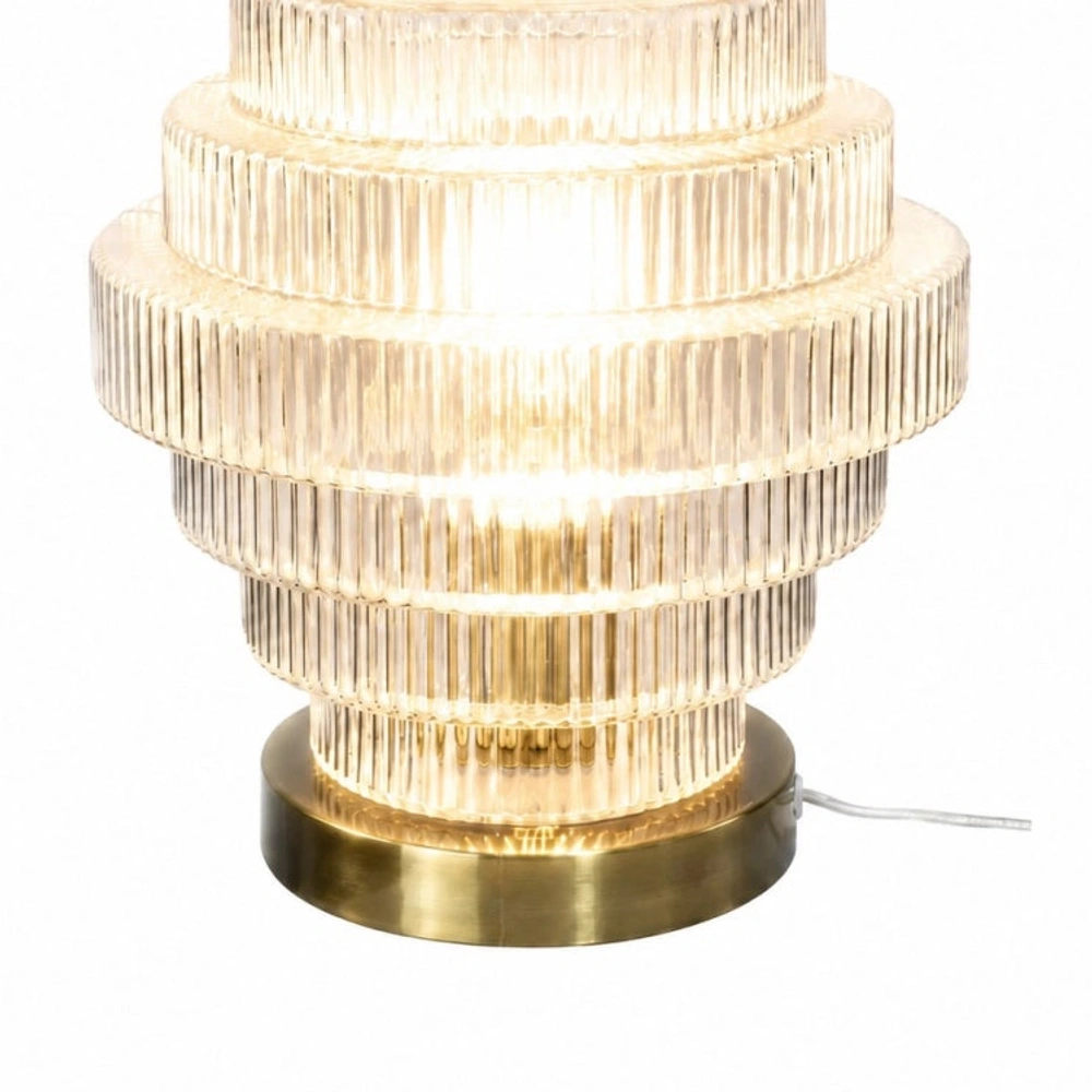 Florin Modern Ribbed Glass Layered Table Lamp product image