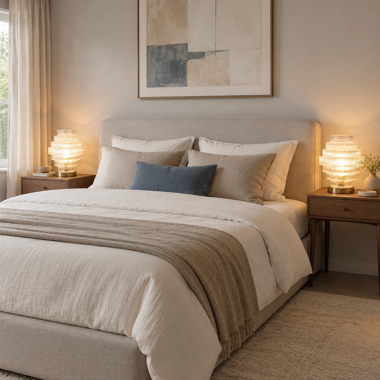 Florin Modern Ribbed Glass Layered Table Lamp product image