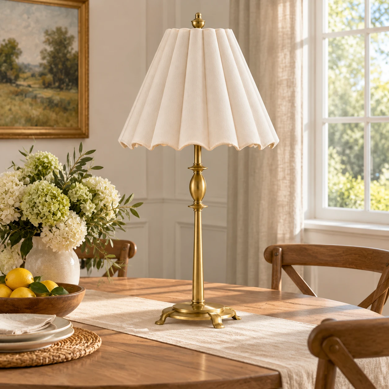 Vera French Decorative Iron Table Lamp in a residential interior