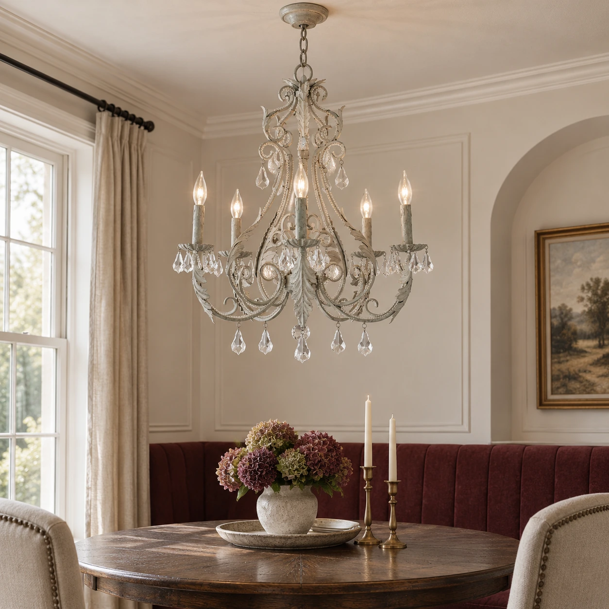 Vintage crystal chandelier gray5 scene