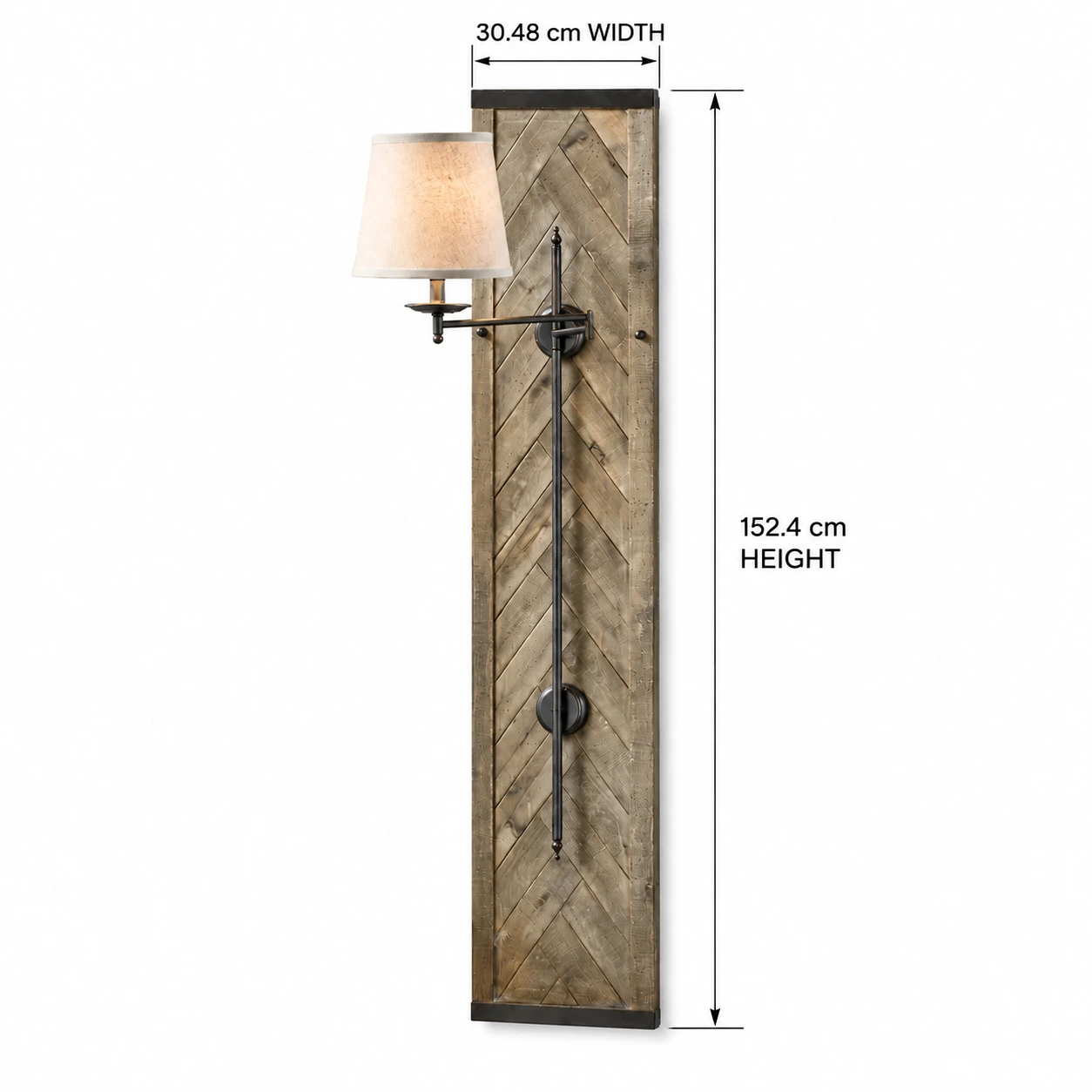 Mara Vintage Chevron Wood Wall Sconce — 10 dimension