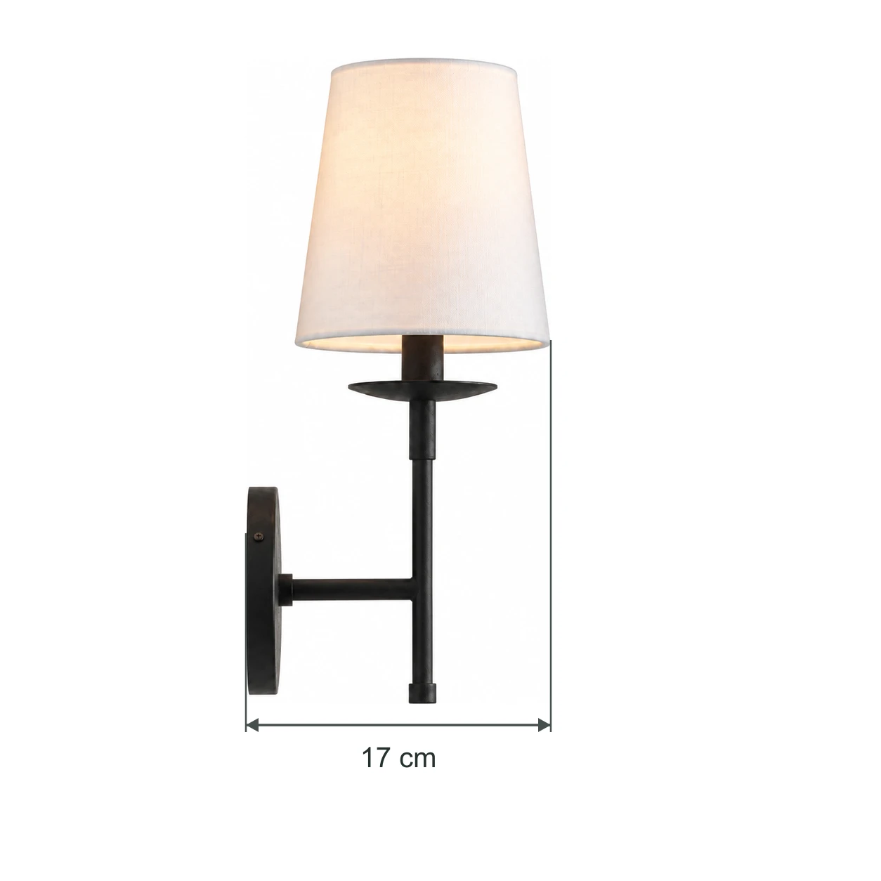 Side dimension: 17 cm deep
