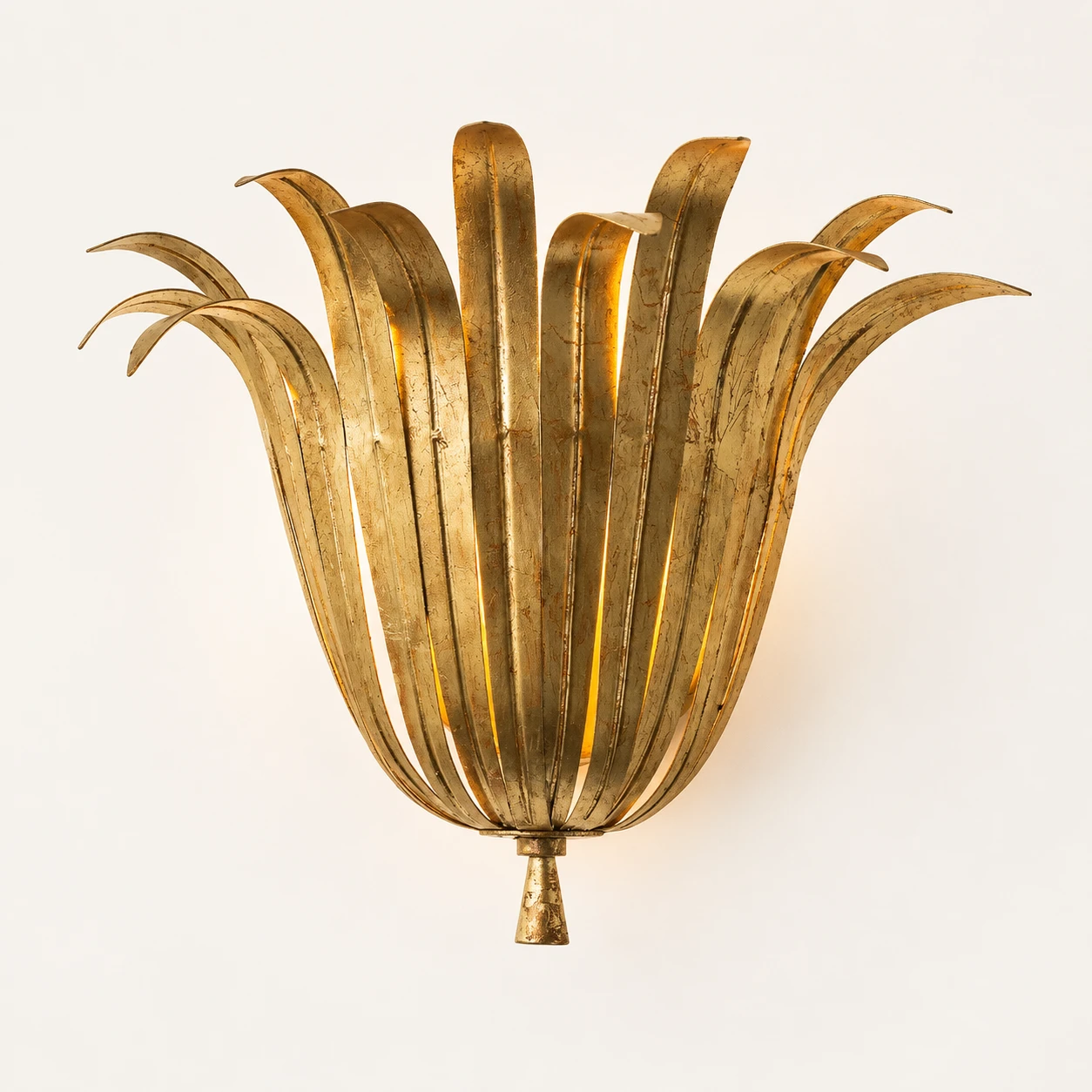 Vintage Gold Leaf wall sconce identity