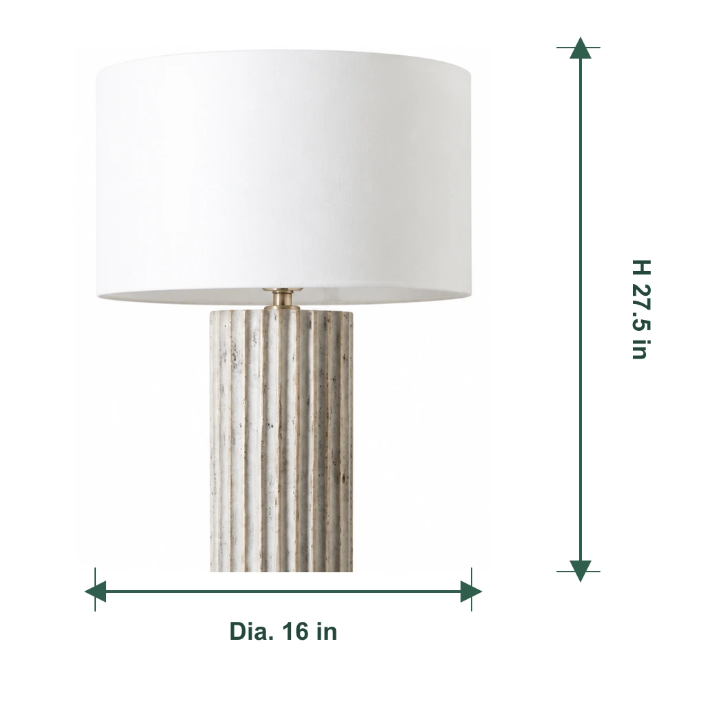 White-background dimension reference graphic