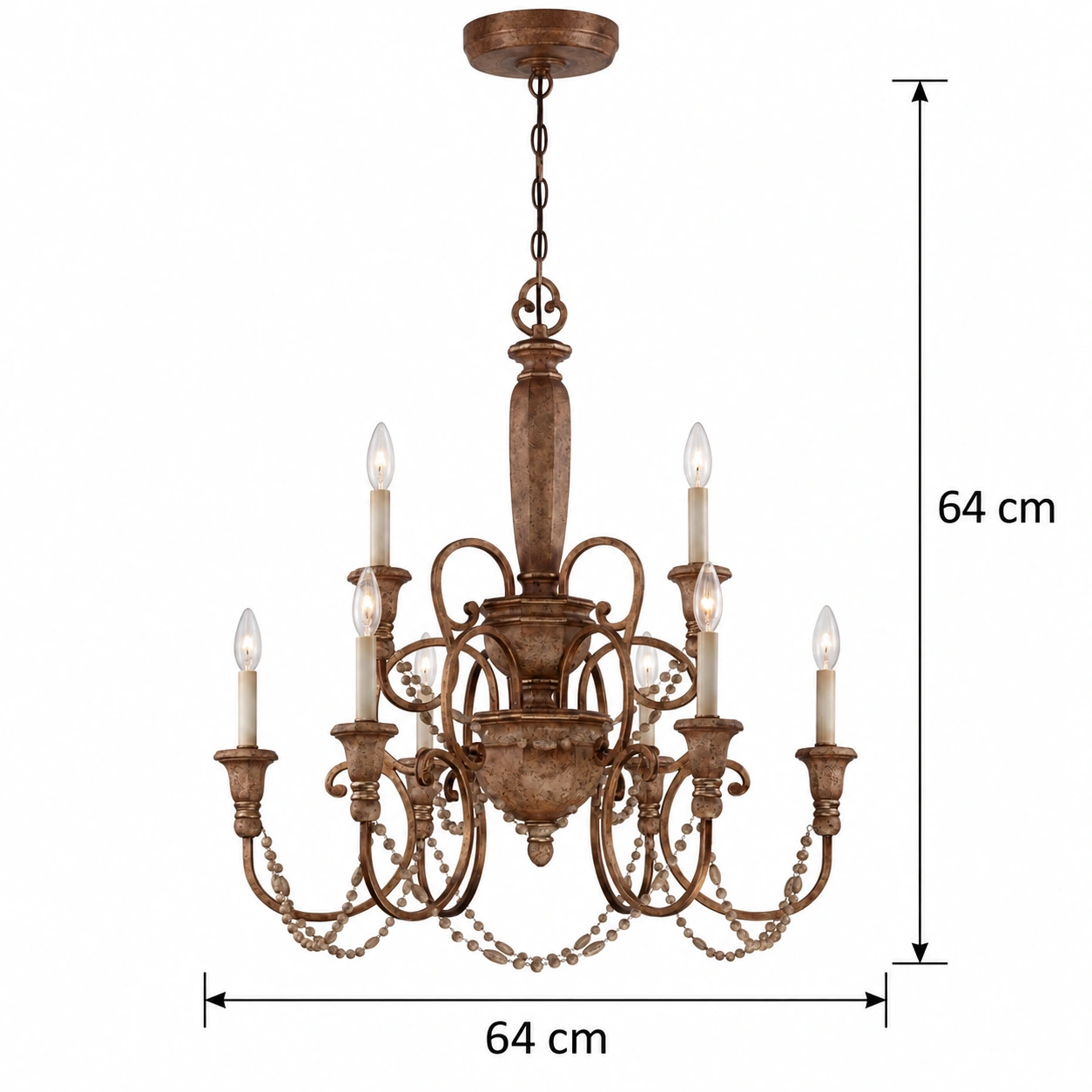 Aurelia small pendant dimensions 64 cm high and 64 cm diameter