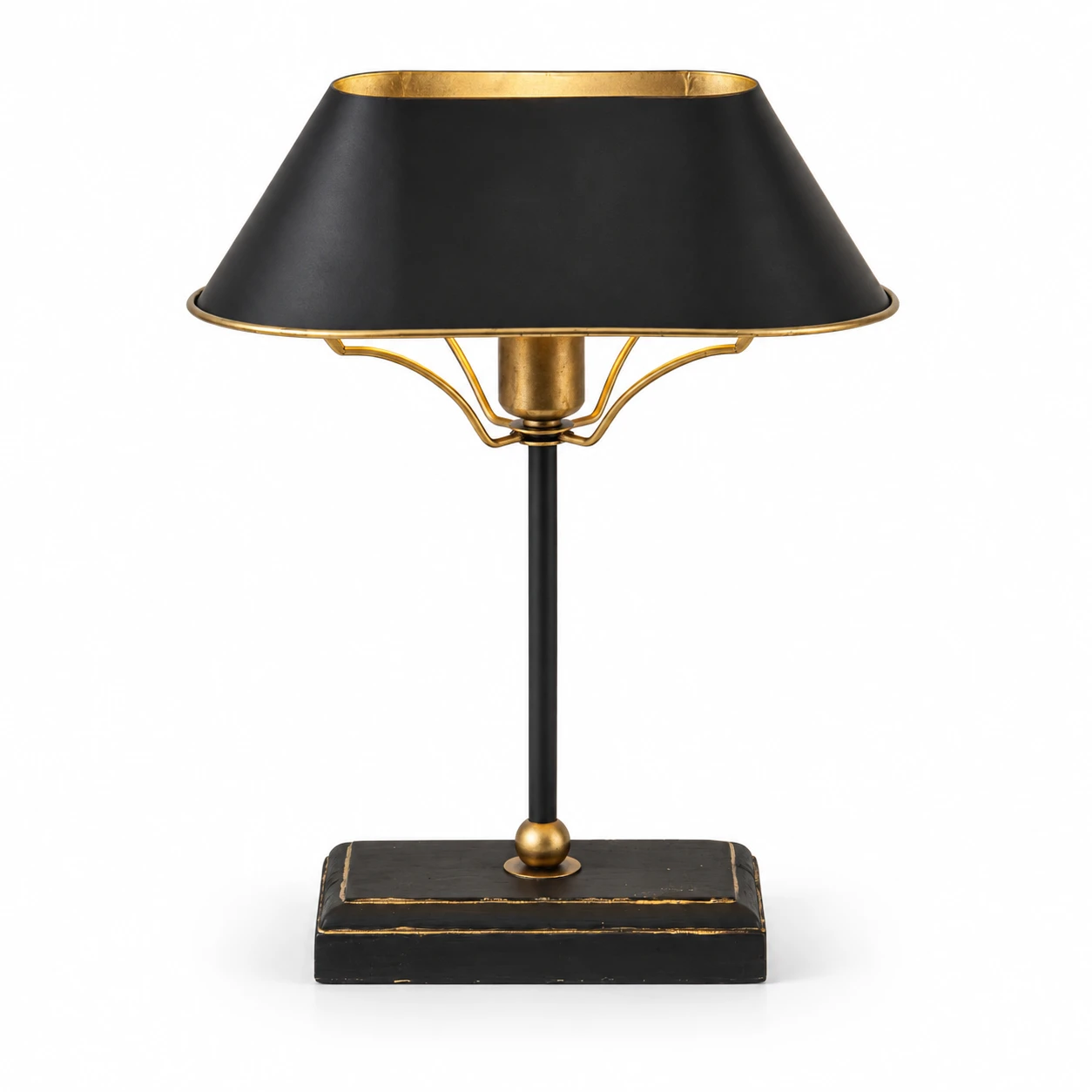 Black and gold table lamp identity image