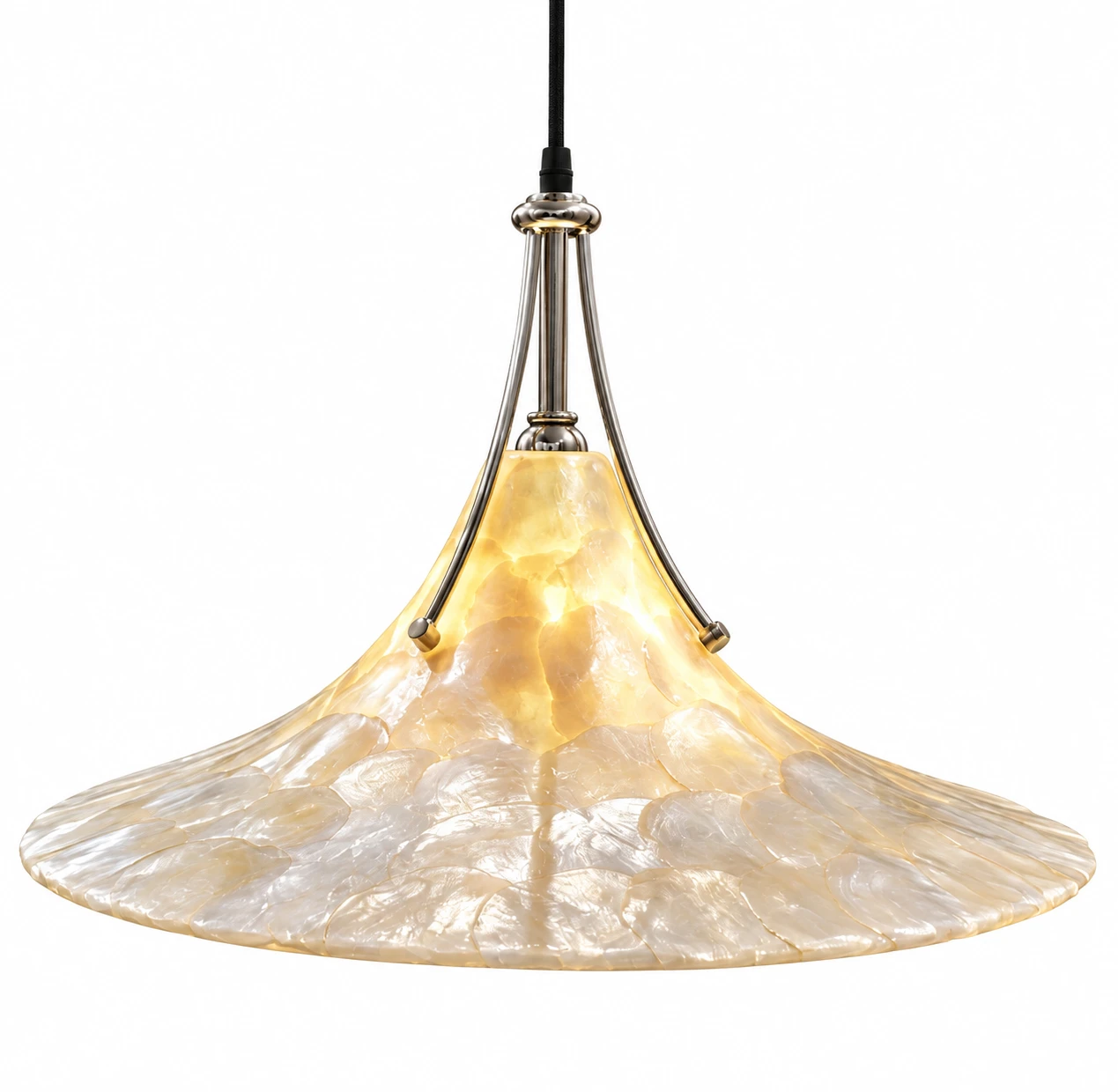 Maeve French Decorative Iron Chandelier on white background