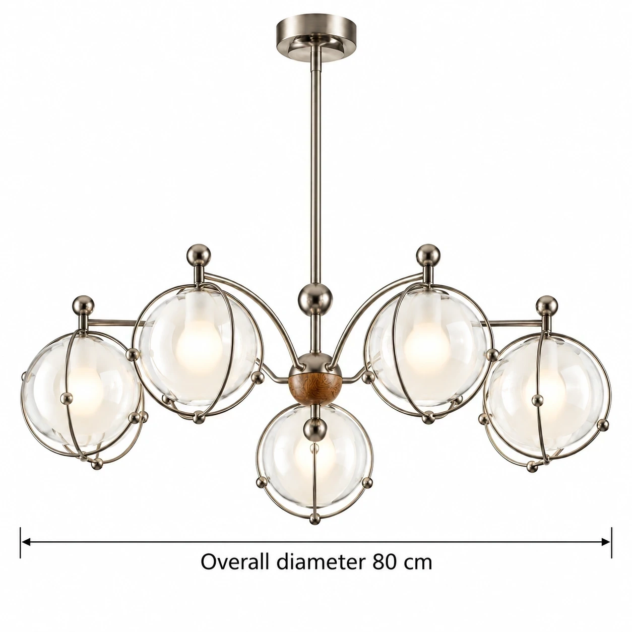 Wushlp Vintage Planet Glass Branch Chandelier verified dimensions
