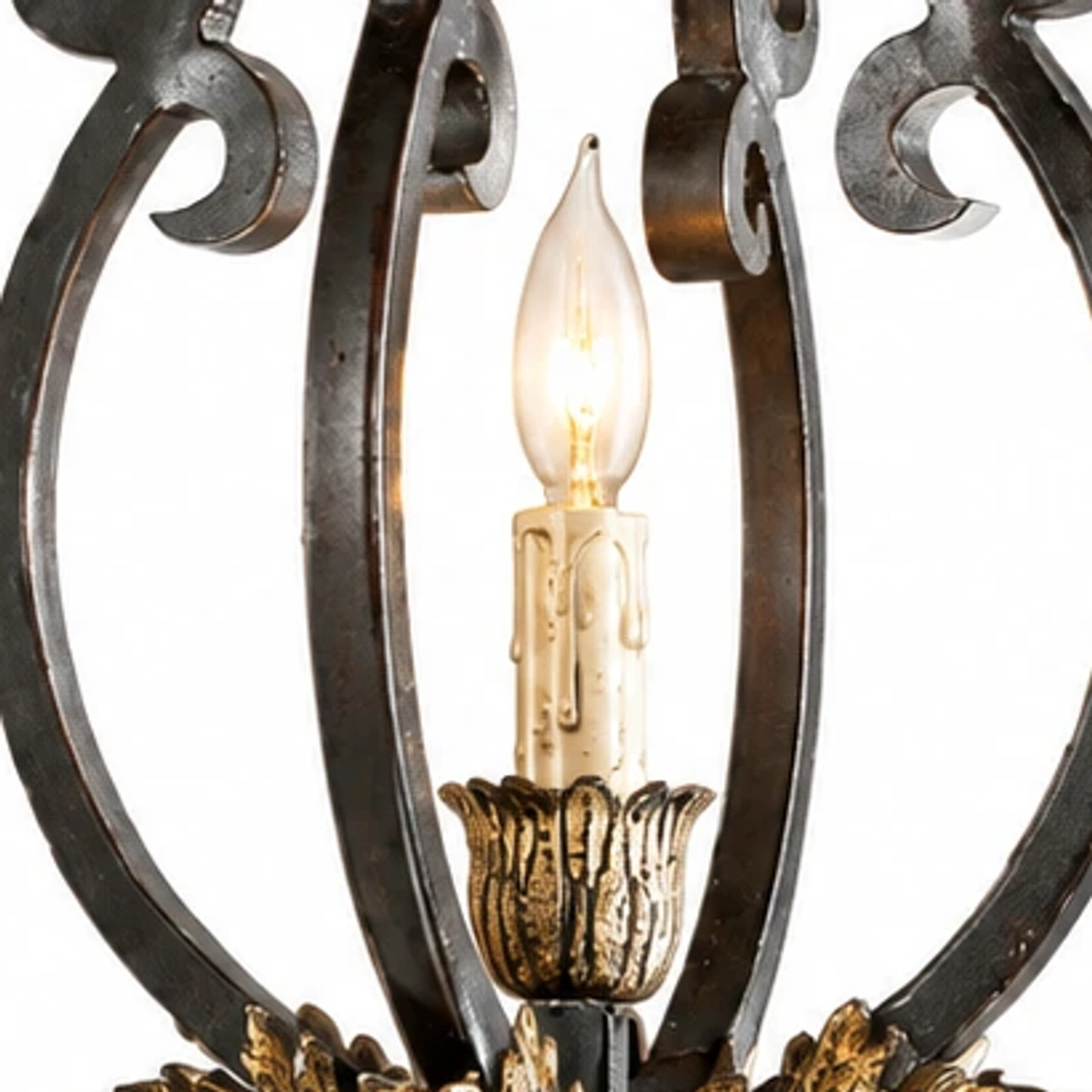 Nora Vintage Open-Cage Iron Pendant Light — 08 detail socket