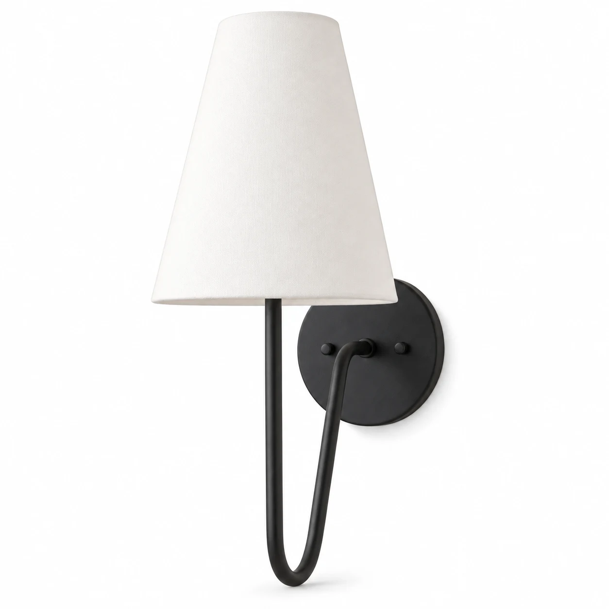 Mabel black wall sconce on a white background