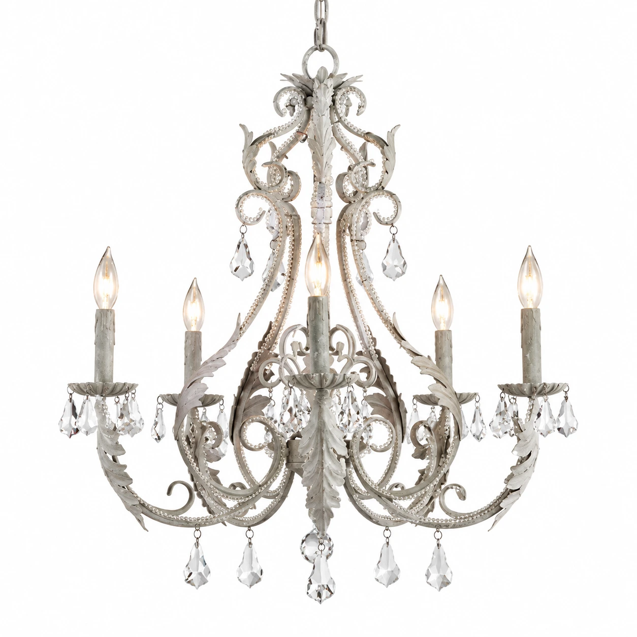 Vintage crystal chandelier gray5 sku white background