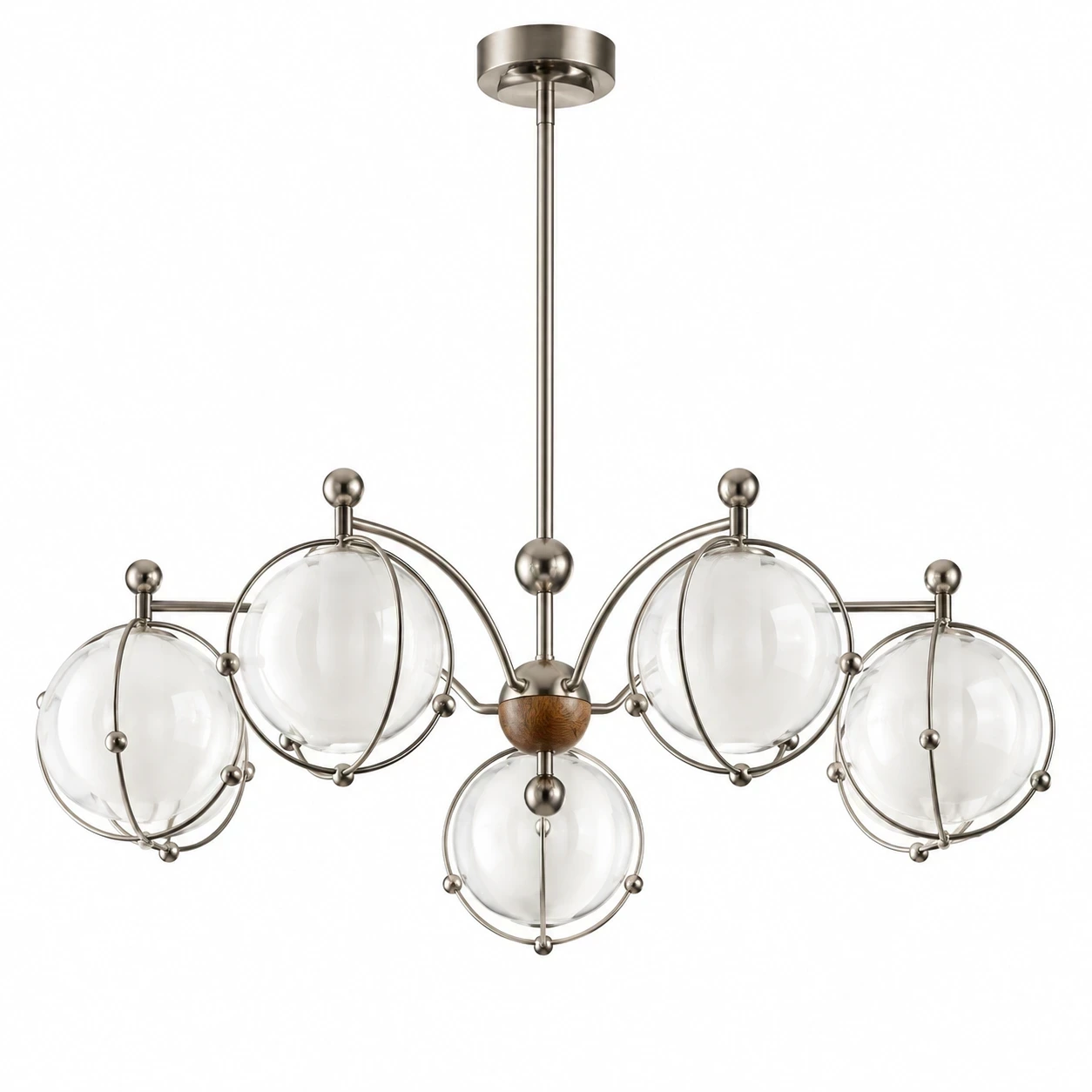 Wushlp Vintage Planet Glass Branch Chandelier on a clean white background