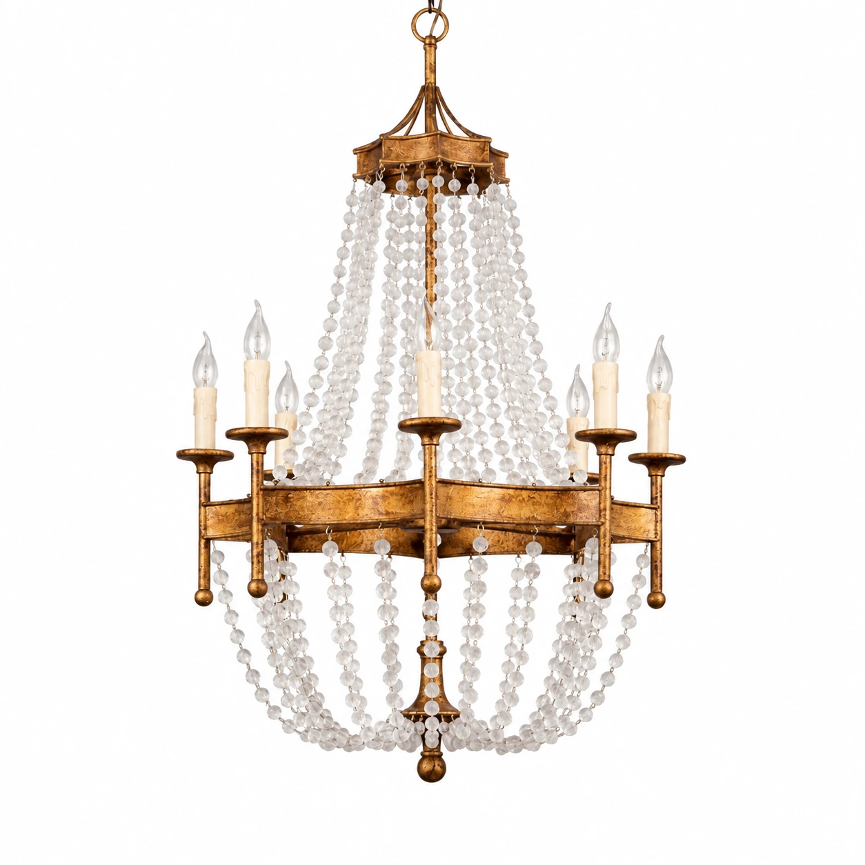 Camille vintage gold crystal chandelier identity