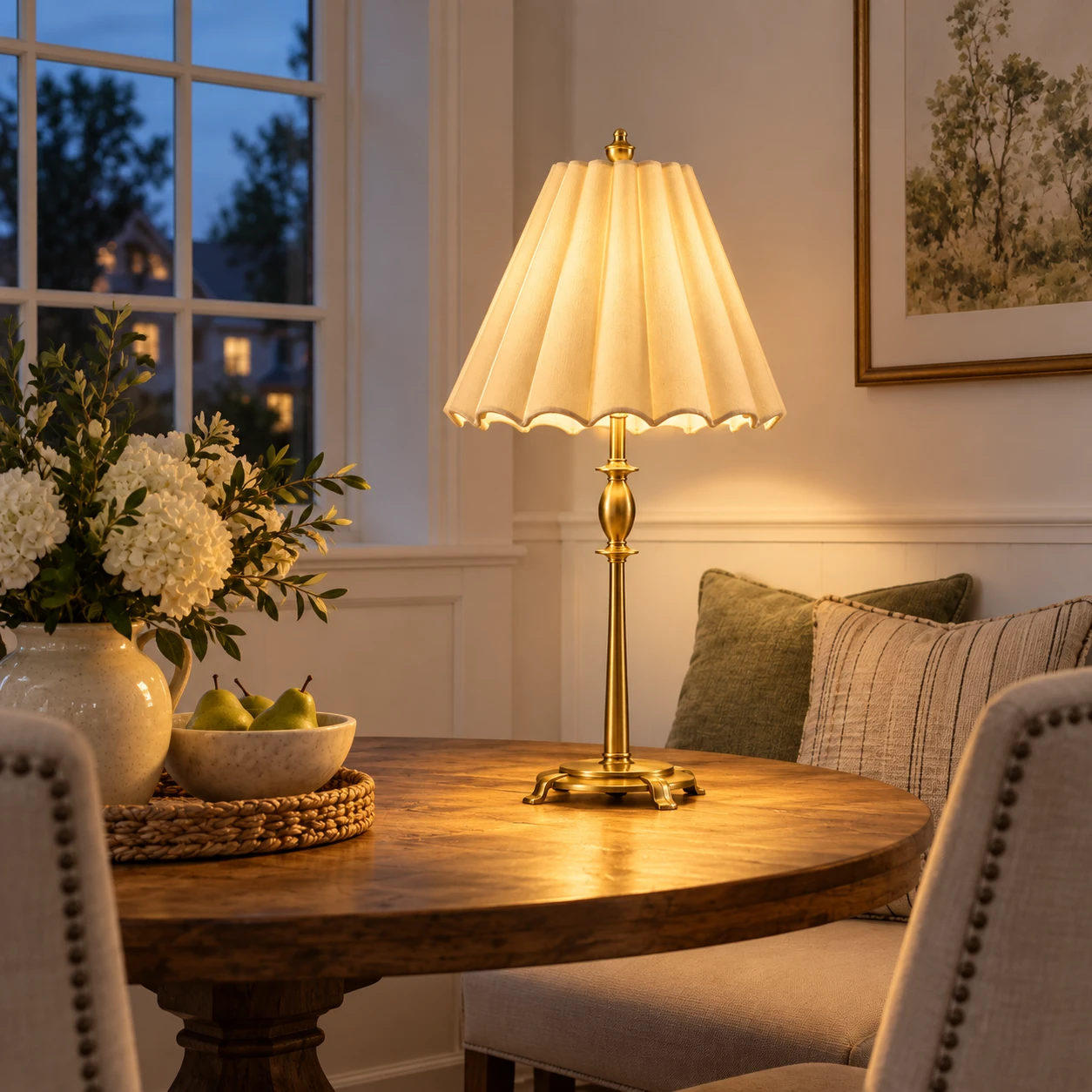 Vera French Decorative Iron Table Lamp in a residential interior