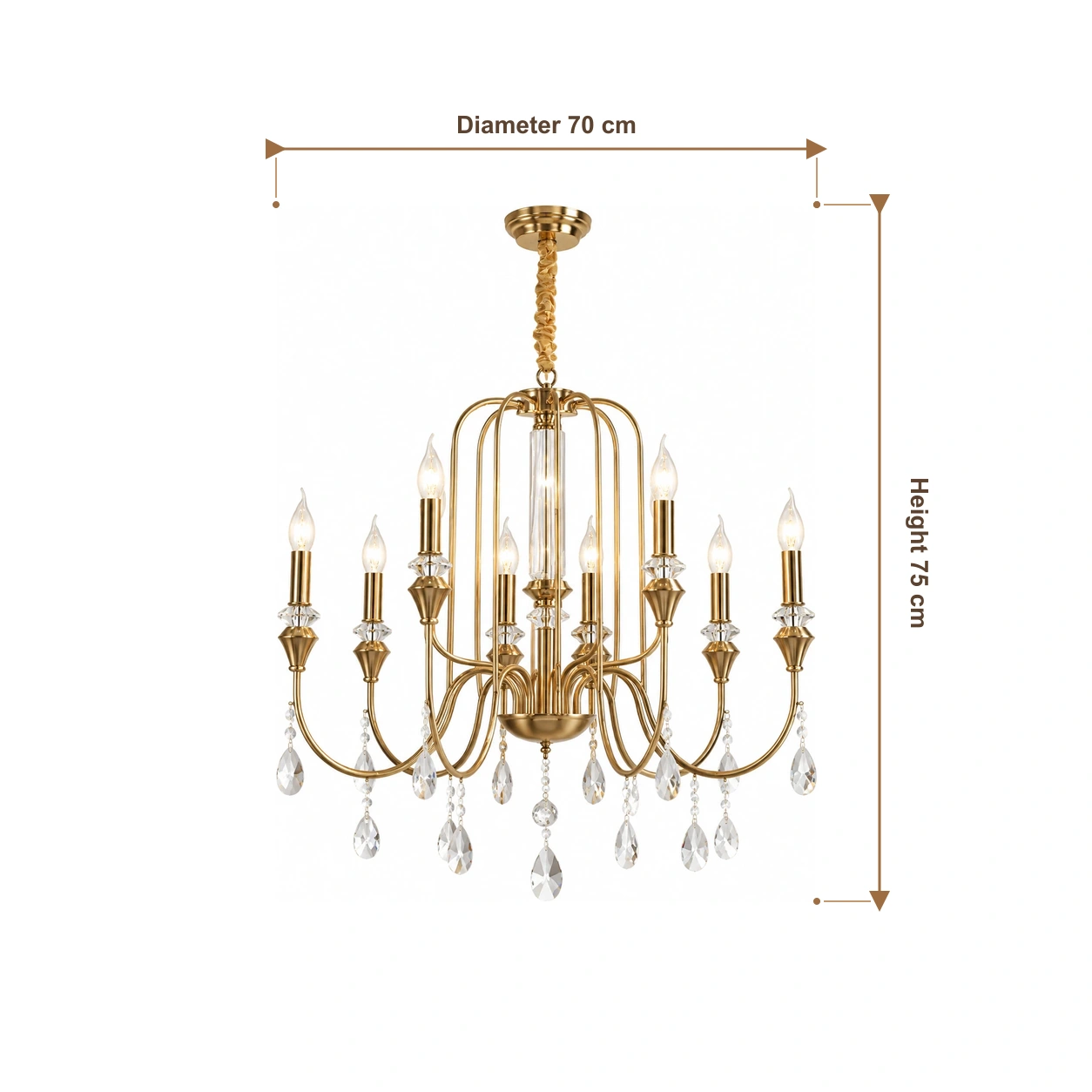 Vintage crystal chandelier white8 gallery dimension