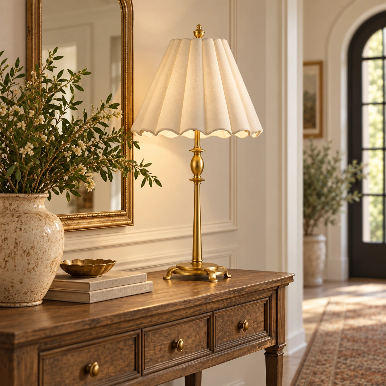 Vera French Decorative Iron Table Lamp in a residential interior