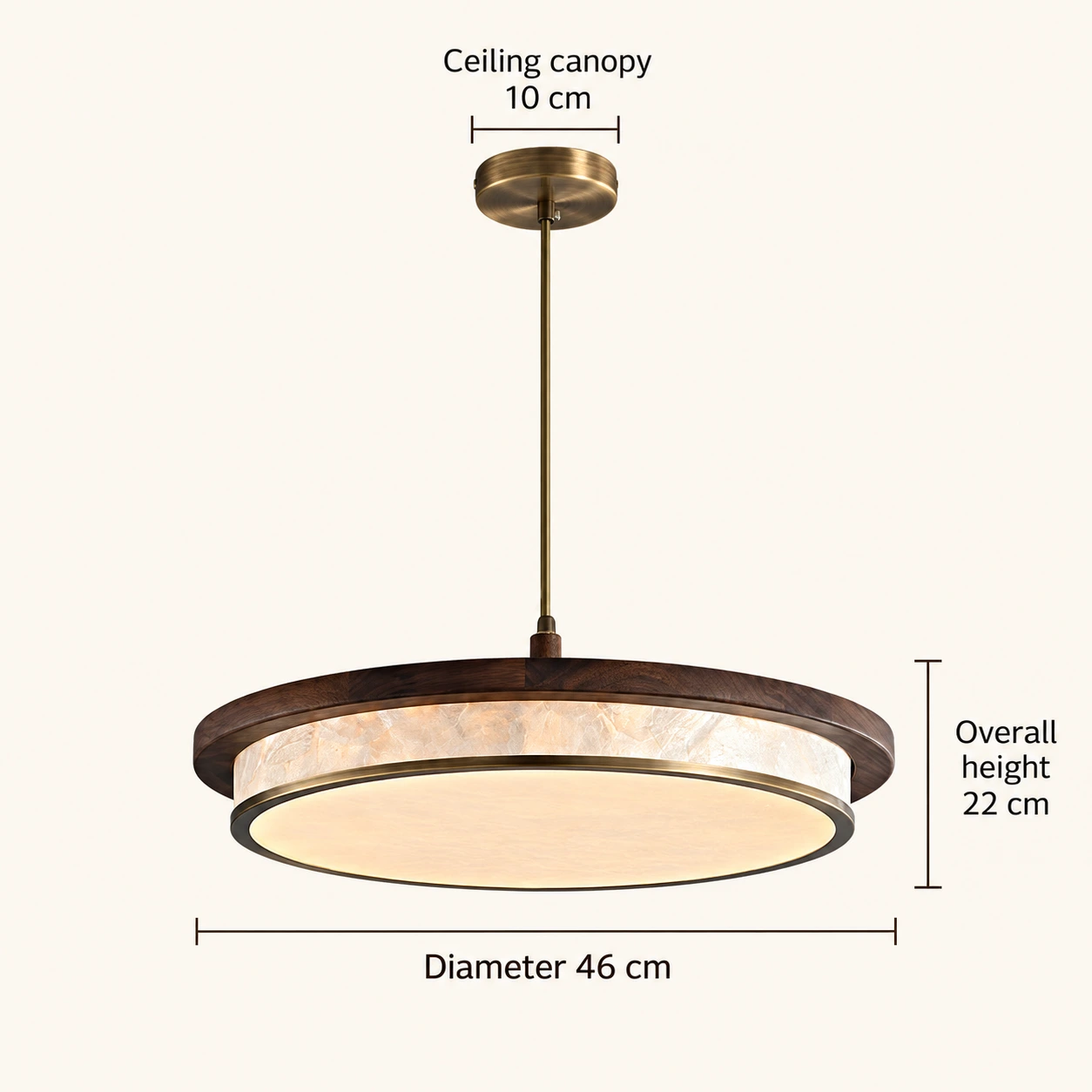 Avery walnut pendant light