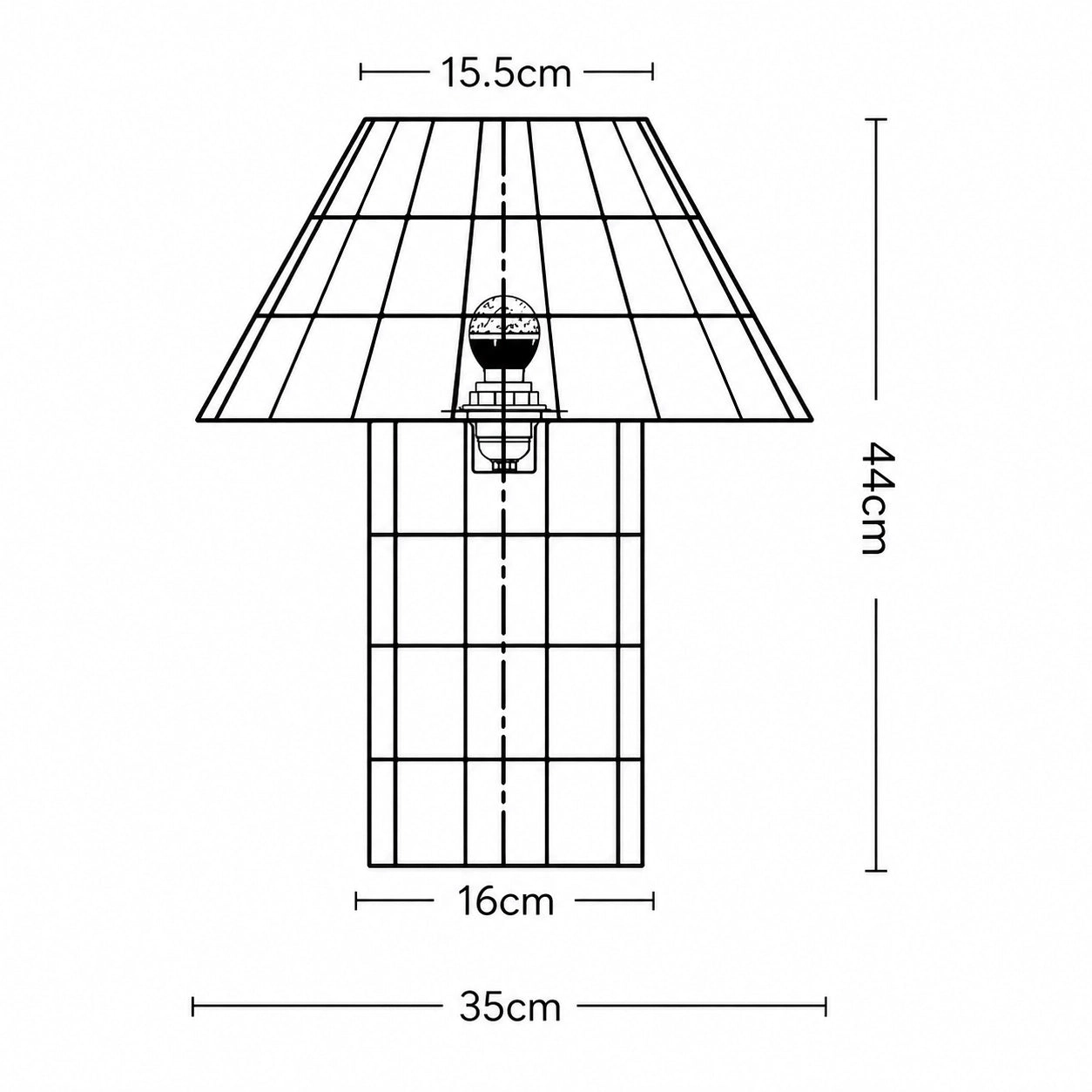 Capiz shell table lamp dimensions