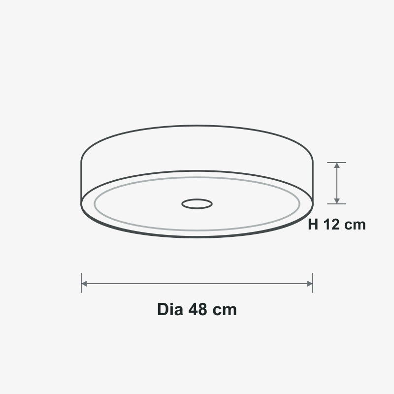 Seren diameter 48 cm and height 12 cm