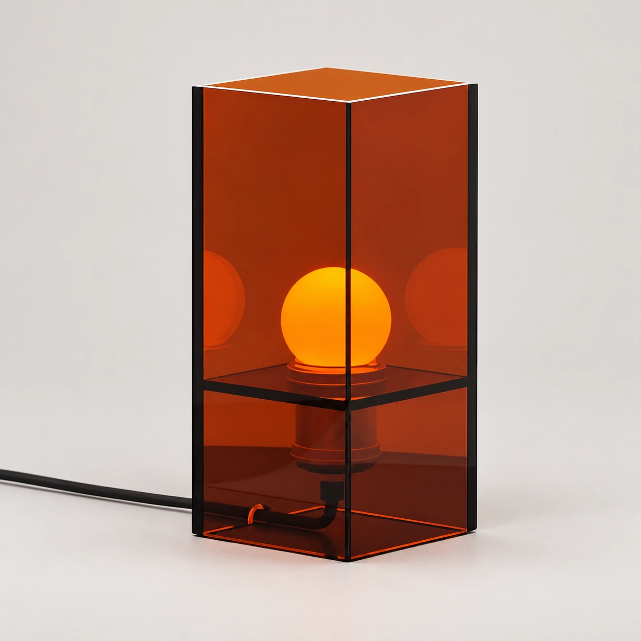 10 cm amber brown finish