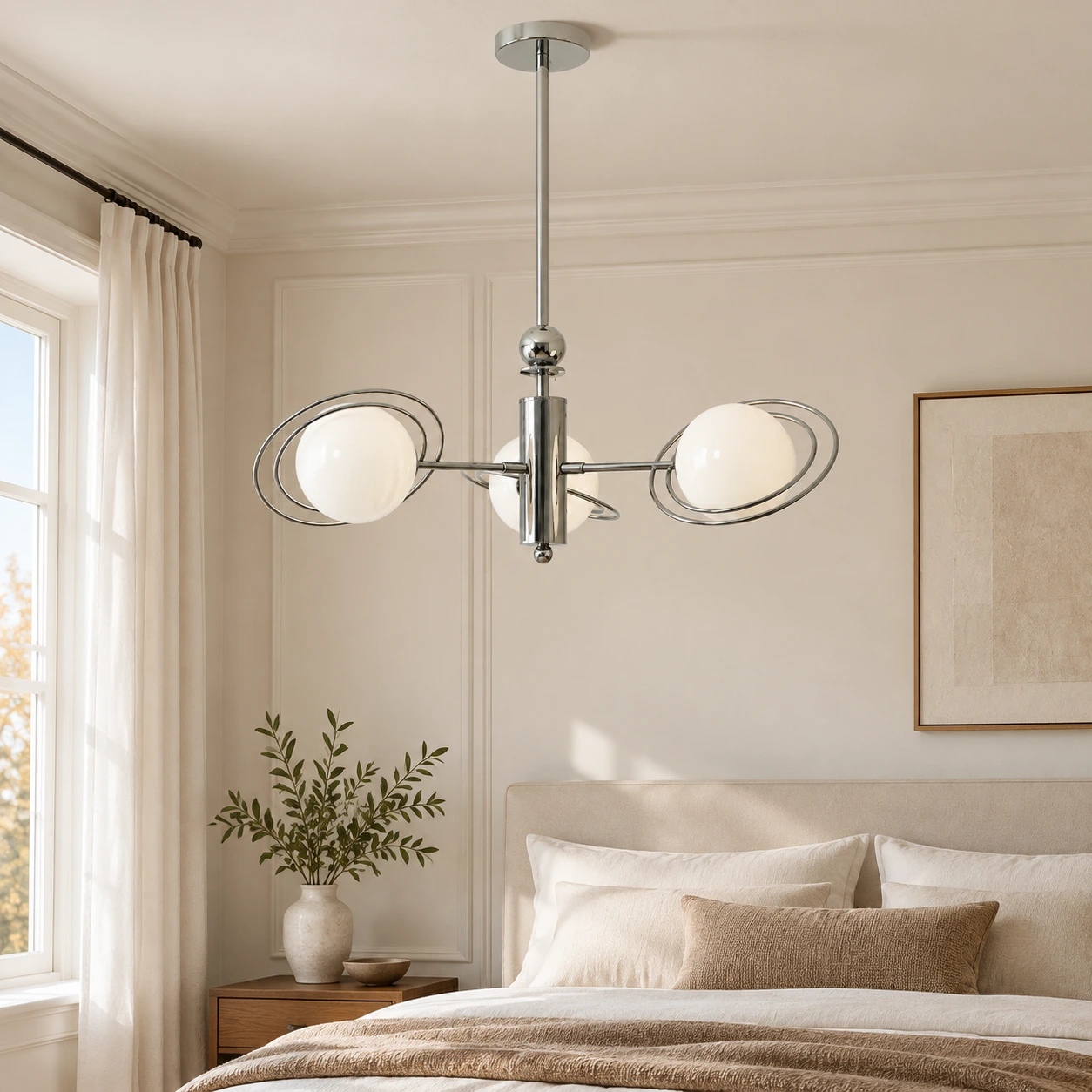 Kai Bauhaus Bean Glass and Metal Pendant Light - generated image 2