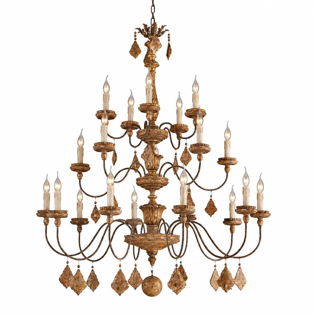 Marlowe 20-head large chandelier on a clean white background