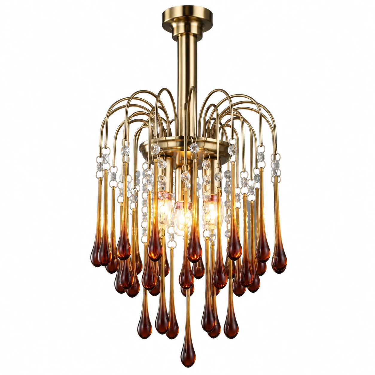 Elodie French Vintage Teardrop Glass and Metal Chandelier — WSLP 665 02 identity.webp