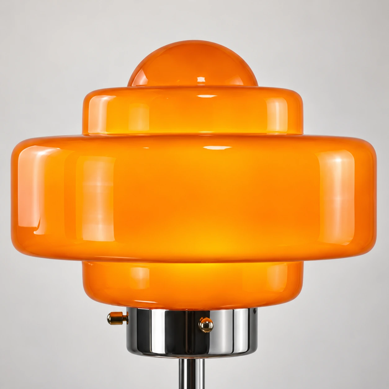Layered orange glass shade