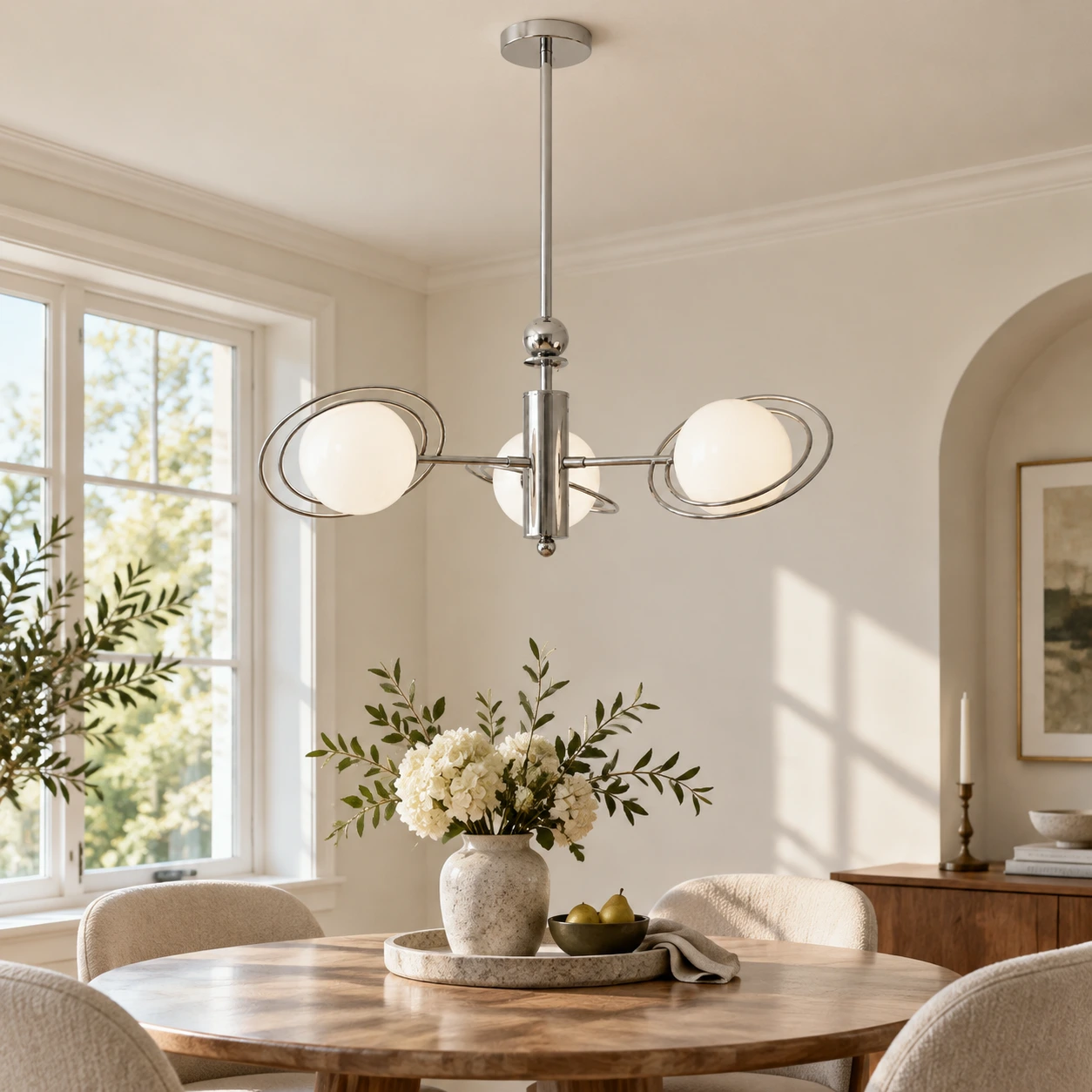 Kai Bauhaus Bean Glass and Metal Pendant Light - generated image 4