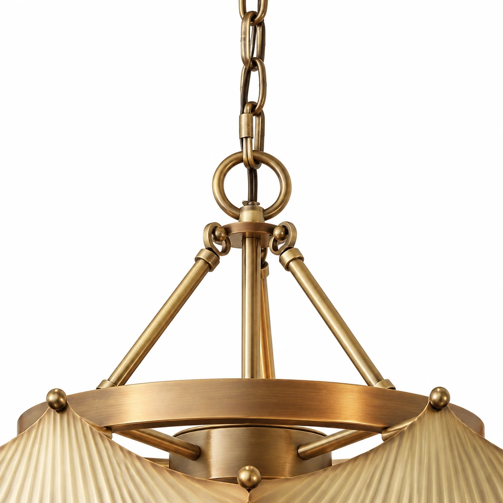 Close view of the Lina central canopy and chain suspension