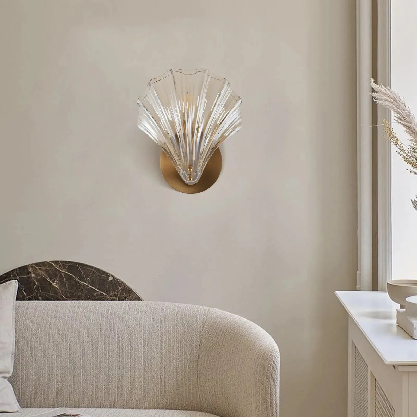 Vale Shell Wall Light product view; supplier dimensions not provided