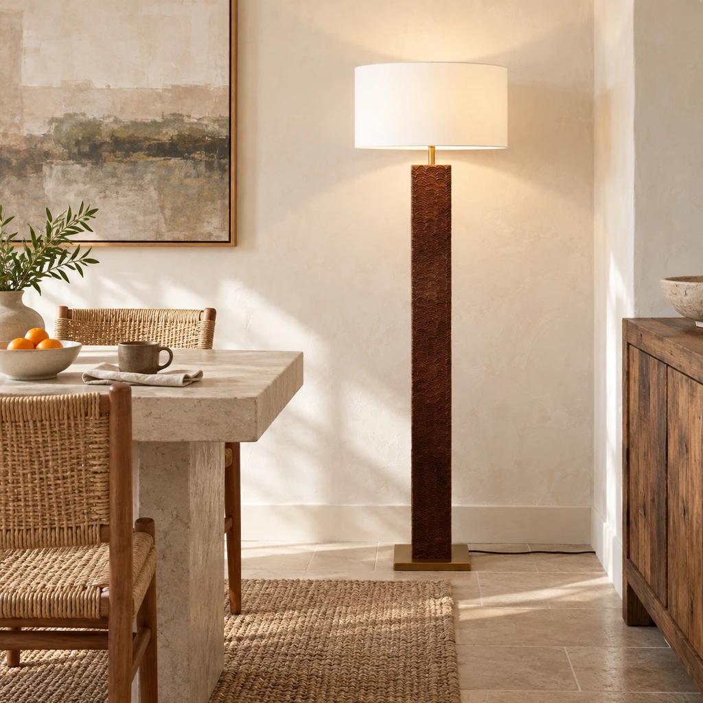 Nora floor lamp in a breakfast room